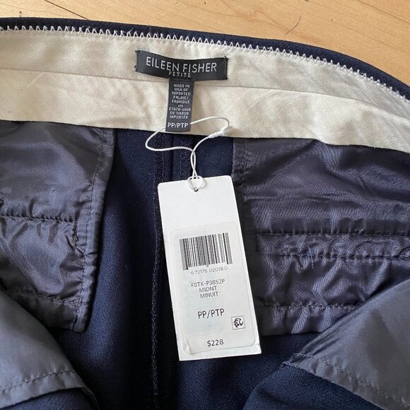 EILEEN Fisher BNWT Petite Black Ankle Pants Wool - Picture 2 of 5